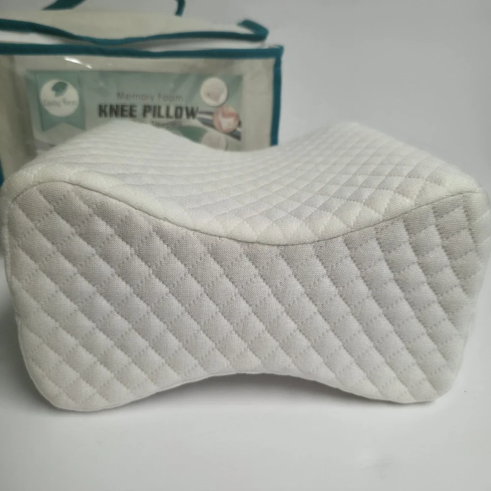 Cushy Form Memory Foam Knee Pillow For Side Sleepers Orthopedic Leg Wedge